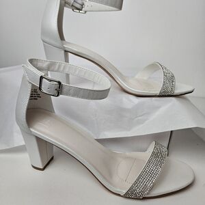 Bridal shoes special occasion rhinestone strap heel